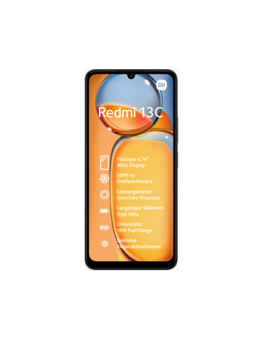 Xiaomi Redmi 13C 17,1 cm (6.74") SIM doble Android 13 4G USB Tipo C 8 GB 256 GB 5000 mAh Negro