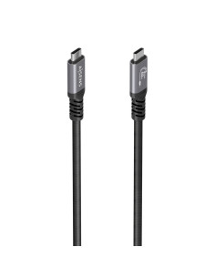 AISENS Cable USB 3.2 Gen1 Aluminio 5Gbps 4K@60Hz 3A 60W E-Mark, Tipo USB-C/M-USB-C/M, Negro, 7.0M