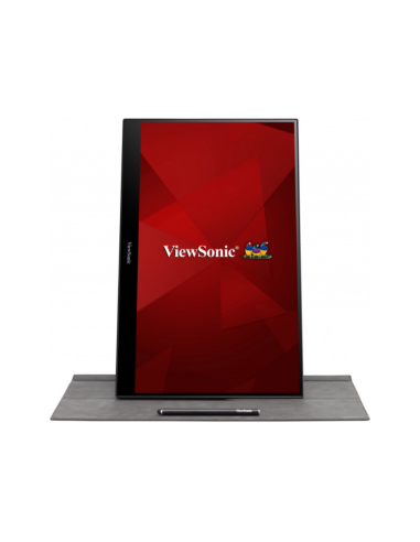 Viewsonic TD1655 pantalla para PC 39,6 cm (15.6") 1920 x 1080 Pixeles Full HD LED Pantalla táctil Multi-usuario Negro, Plata