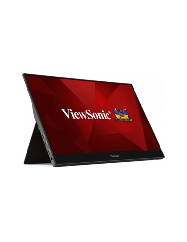 Viewsonic TD1655 pantalla para PC 39,6 cm (15.6") 1920 x 1080 Pixeles Full HD LED Pantalla táctil Multi-usuario Negro, Plata