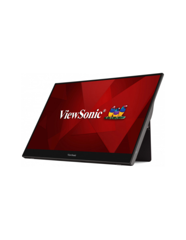 Viewsonic TD1655 pantalla para PC 39,6 cm (15.6") 1920 x 1080 Pixeles Full HD LED Pantalla táctil Multi-usuario Negro, Plata