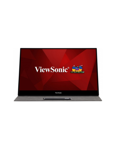 Viewsonic TD1655 pantalla para PC 39,6 cm (15.6") 1920 x 1080 Pixeles Full HD LED Pantalla táctil Multi-usuario Negro, Plata