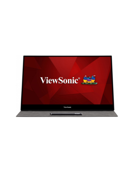 Viewsonic TD1655 pantalla para PC 39,6 cm (15.6") 1920 x 1080 Pixeles Full HD LED Pantalla táctil Multi-usuario Negro, Plata