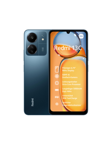 Xiaomi Redmi 13C 17,1 cm (6.74") SIM doble Android 13 4G USB Tipo C 8 GB 256 GB 5000 mAh Azul, Marina