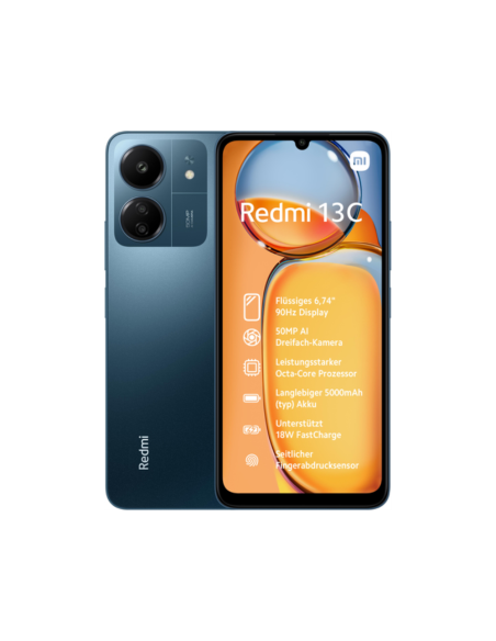 Xiaomi Redmi 13C 17,1 cm (6.74") SIM doble Android 13 4G USB Tipo C 8 GB 256 GB 5000 mAh Azul, Marina