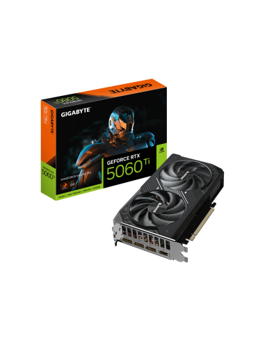 GIGABYTE GeForce RTX 5060 Ti WINDFORCE MAX OC 16G Tarjeta Gráfica – 16 GB GDDR7, 128 bits, PCI-E 5.0, 2587 MHz Frecuencia del nú