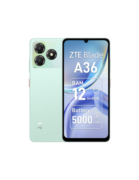 ZTE Blade A36 17,1 cm (6.75") SIM doble Android 15 4G USB Tipo C 4 GB 64 GB 5000 mAh Verde