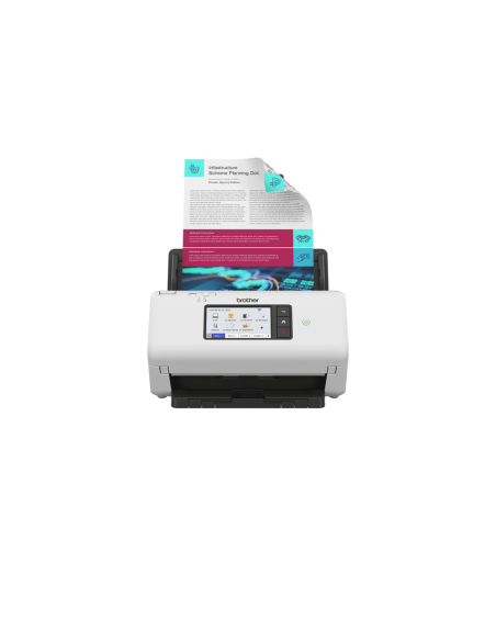 Brother ADS-4700W escaner ADF + escáner alimentado por hojas 600 x 600 DPI A4 Negro, Blanco