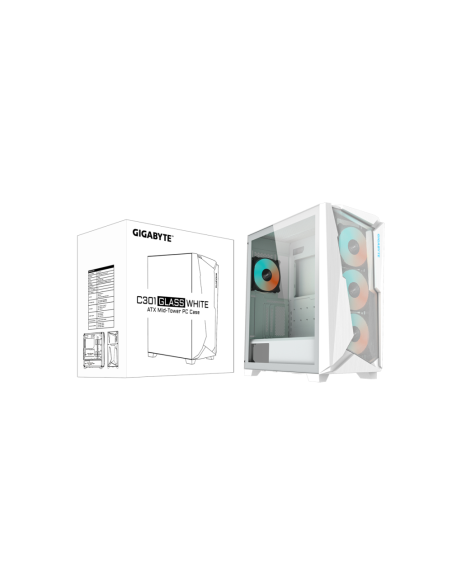 Gigabyte C301GW carcasa de ordenador Midi Tower Blanco