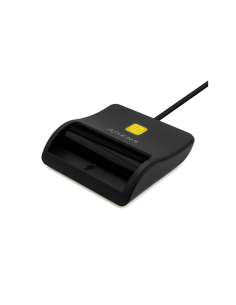 AISENS Lector De Tarjeta Inteligente DNI, USB-C, Negro