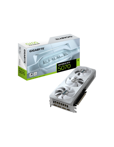 GIGABYTE GeForce RTX 5070 EAGLE OC ICE SFF 12G Tarjeta Gráfica - 12GB GDDR7, 192 bits, PCI-E 5.0, 2587 MHz Core Clock, 3 x DP 2.