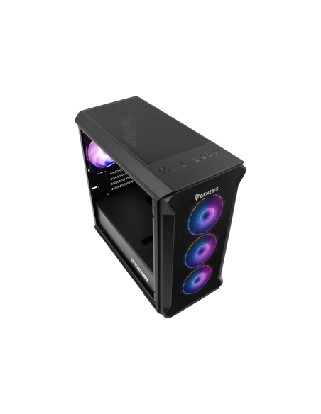 GENESIS Irid 503 ARGB Micro Torre Negro, Transparente