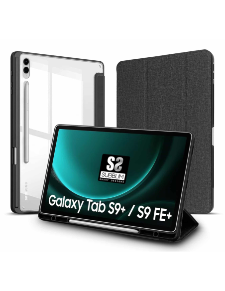 SUBBLIM SUBCST-5SC510 funda para tablet 31,5 cm (12.4") Folio Negro, Transparente