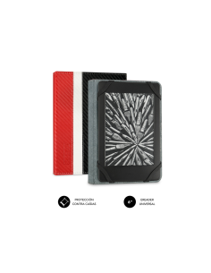 SUBBLIM Funda Libro Electrónico Clever Ebook Case 6" Red