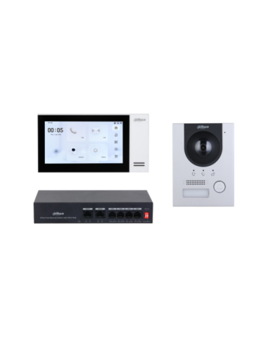 Dahua Technology KTP01L-F sistema de intercomunicación de video 2 MP 17,8 cm (7") Negro, Plata
