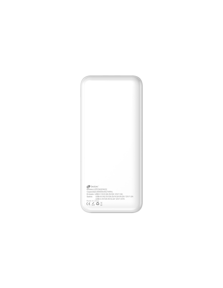 Leotec LEPOW20W22W batería externa Polímero de litio 20000 mAh Blanco
