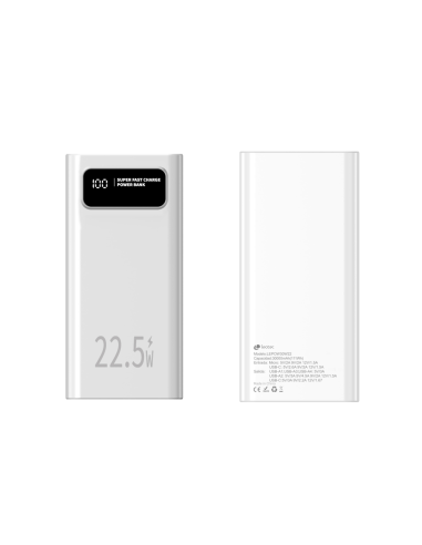 Leotec LEPOW30W22W batería externa Polímero de litio 30000 mAh Blanco