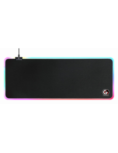 Gembird MP-GAMELED-L alfombrilla para ratón Alfombrilla de ratón para juegos Negro