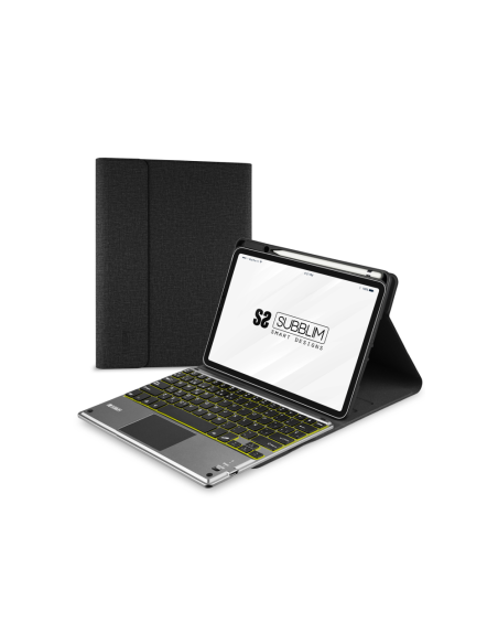 SUBBLIM Funda con Teclado Retroiluminado KEYTAB Pro BT Touchpad Ipad 10,9" 10a Gen Black