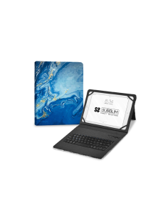 SUBBLIM Funda con Teclado Keytab Pro BT Trendy Marmol Azul