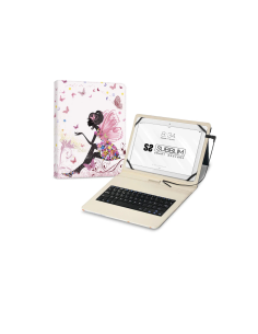 SUBBLIM Funda con Teclado Micro USB – Type C KEYTAB USB 11" Hadas