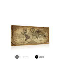 SUBBLIM Alfombrilla Ratón Vintage World XL Mouse Pad 900x400x3