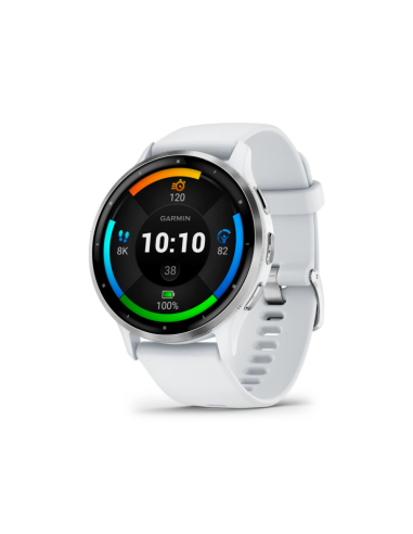 Garmin Venu 3 3,56 cm (1.4") AMOLED 45 mm Digital 454 x 454 Pixeles Pantalla táctil Plata, Blanco Wifi GPS (satélite)