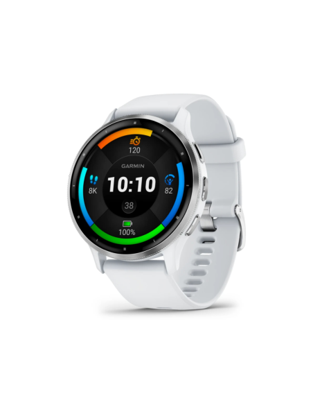 Garmin Venu 3 3,56 cm (1.4") AMOLED 45 mm Digital 454 x 454 Pixeles Pantalla táctil Plata, Blanco Wifi GPS (satélite)