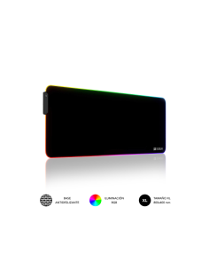 SUBBLIM Alfombrilla/Tapete Ratón Luz LED RGB 9 colores Extra Grande