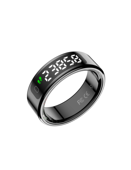 Leotec LESR01K08 rastreador de actividad LED Anillo inteligente rastreador de actividad IPX8 Negro