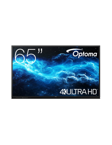 Optoma 3652RK Panel plano interactivo 165,1 cm (65") LED Wifi 400 cd / m² 4K Ultra HD Negro Pantalla táctil Android 11