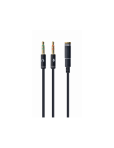 Gembird !Adapter audio stereo 3.5mm mini Jack/4PIN/ cable de audio 0,2 m 3,5mm 2 x 3.5mm Negro