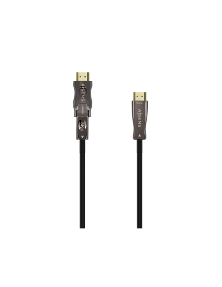 AISENS Cable Hdmi V2.1 AOC Desmontable Ultra Alta Velocidad / Hec 8K@60Hz 4K@120Hz 4:4:4 48Gbps, A/M-D/A/M, Negro, 15M
