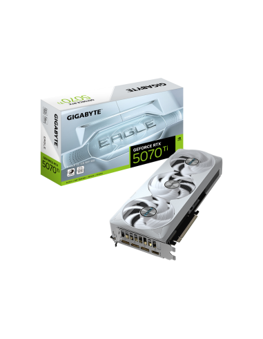 GIGABYTE GeForce RTX 5070 Ti EAGLE OC ICE SFF 16G Tarjeta Gráfica - 16GB GDDR7, 256 bits, PCI-E 5.0, 2542 MHz Core Clock, 3 x DP