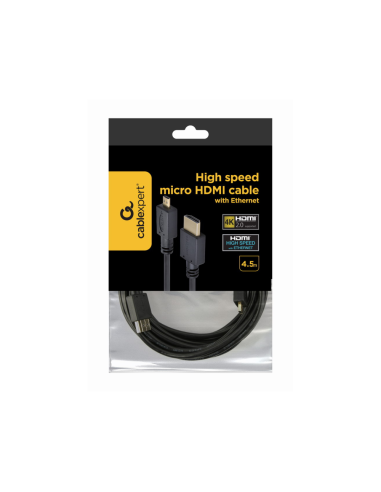 Gembird 4.5m HDMI-M/micro HDMI-M cable HDMI 4,5 m HDMI tipo A (Estándar) HDMI tipo D (Micro) Negro