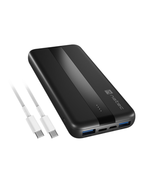 NATEC TREVI SLIM Q V2 Polímero de litio 10000 mAh Negro