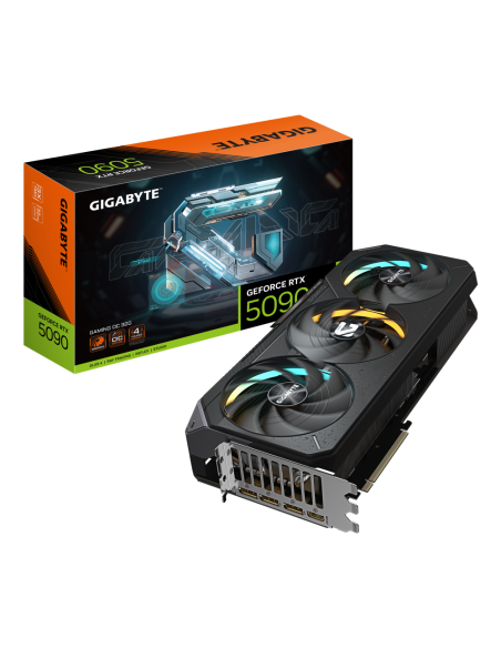 GIGABYTE GeForce RTX 5090 GAMING OC 32G Tarjeta Gráfica - 32GB GDDR7, 512 bits, PCI-E 5.0, 2550MHz Core Clock, 3 x DP 2.1a, 1 x 