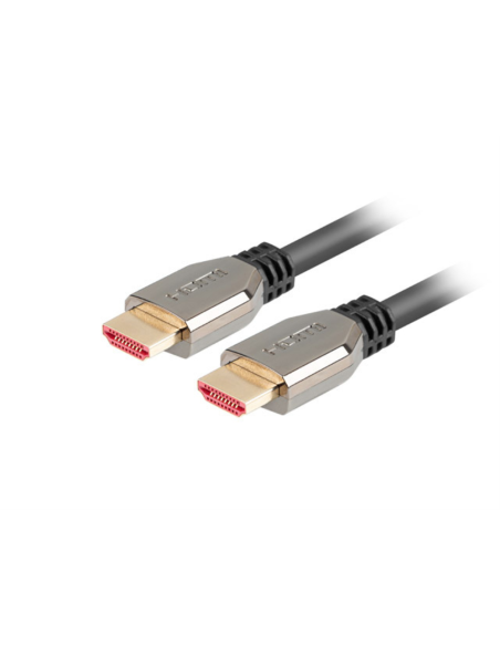 Lanberg CA-HDMI-30CU-0010-BK cable HDMI 1 m HDMI tipo A (Estándar) Negro, Plata