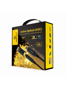 Gembird CCBP-HDMID-AOC-50M cable HDMI HDMI tipo D (Micro) HDMI tipo A (Estándar) Negro