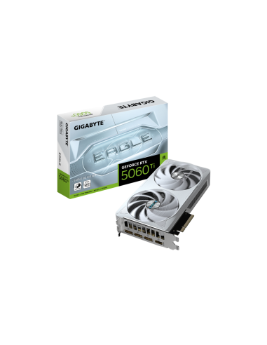GIGABYTE GeForce RTX 5060 Ti EAGLE OC ICE 16G Tarjeta Gráfica – 16 GB GDDR7, 128 bits, PCI-E 5.0, 2617 MHz Frecuencia del núcleo
