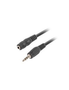 Lanberg CA-MJFJ-10CC-0050-BK cable de audio 5 m 3,5mm Negro