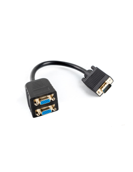 Lanberg AD-0020-BK cable VGA 0,2 m VGA (D-Sub) 2 x VGA (D-Sub) Negro