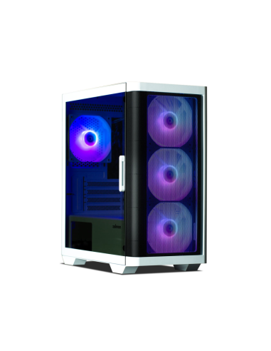 Zalman M4 WHITE carcasa de ordenador Mini Tower Negro, Blanco