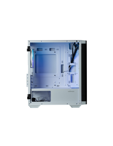 Zalman M4 WHITE carcasa de ordenador Mini Tower Negro, Blanco