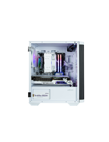 Zalman M4 WHITE carcasa de ordenador Mini Tower Negro, Blanco