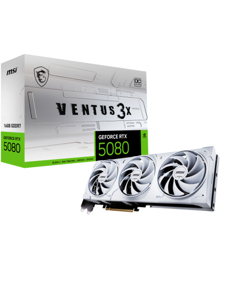 MSI VENTUS GEFORCE RTX 5080 16G 3X OC WHITE tarjeta gráfica NVIDIA 16 GB GDDR7