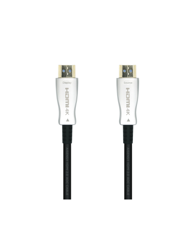 AISENS Cable HDMI V2.0 AOC Premium Alta Velocidad / HEC 4k@60Hz 18Gbps, A/M-A/M, Negro, 15m