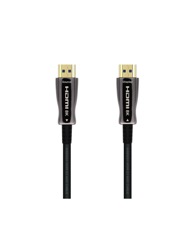 AISENS Cable HDMI V2.1 AOC Ultra Alta Velocidad / HEC 8k@60Hz 4k@120Hz 4:4:4 48Gbps, A/M-A/M, Negro, 25m