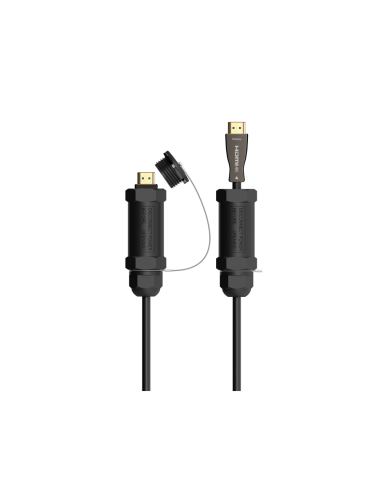 AISENS Cable HDMI V2.1 AOC con Armadura Ultra Alta Velocidad / Hec 8K@60Hz 4K@120Hz 4:4:4 48Gbps, A/M-A/M, Negro, 30M