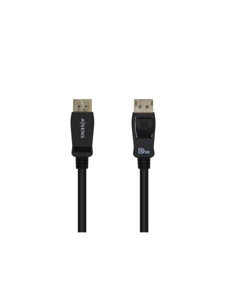 AISENS Cable Displayport Certificado V1.4 8k@60hz, DP/M-DP/M, Negro, 2.0m